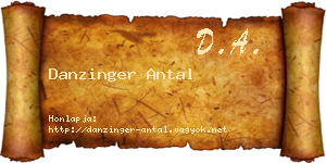Danzinger Antal névjegykártya